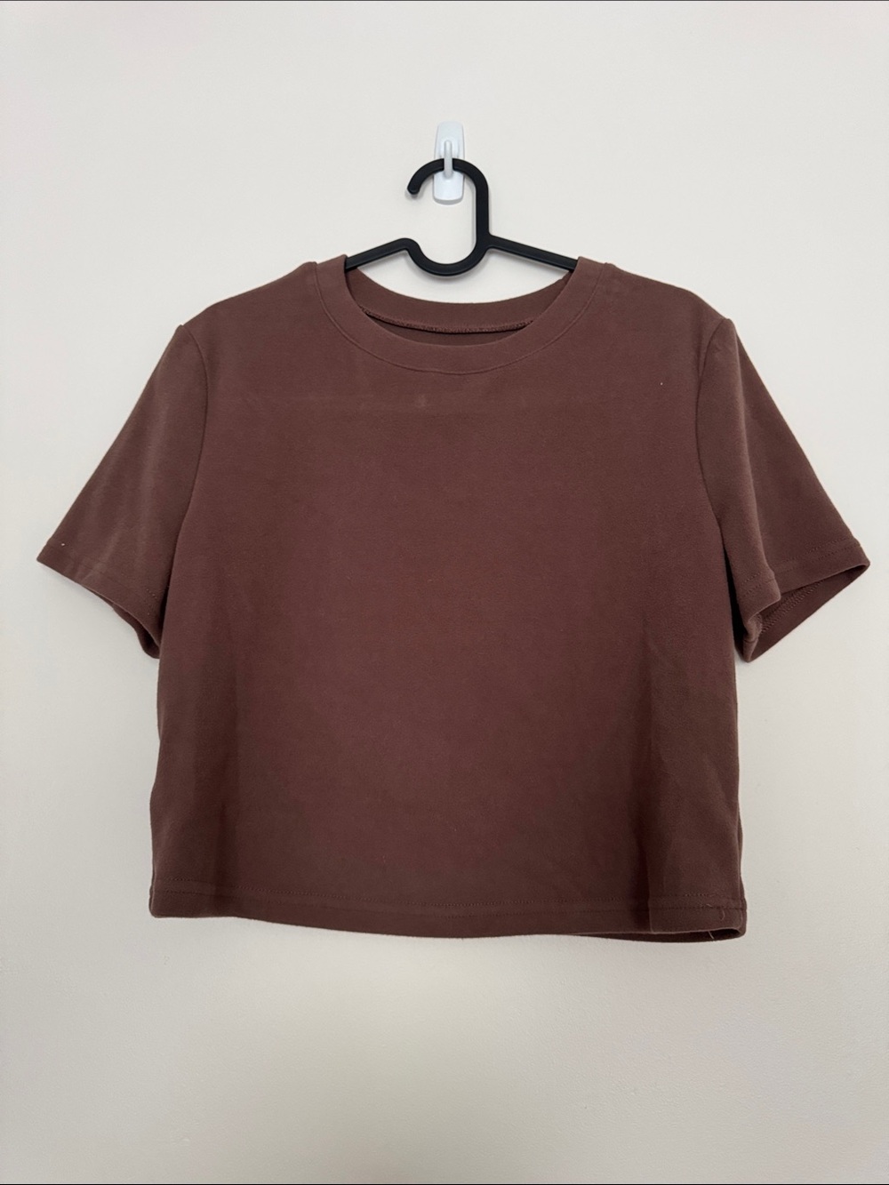 SHEIN Chocolate Brown Cropped Tee